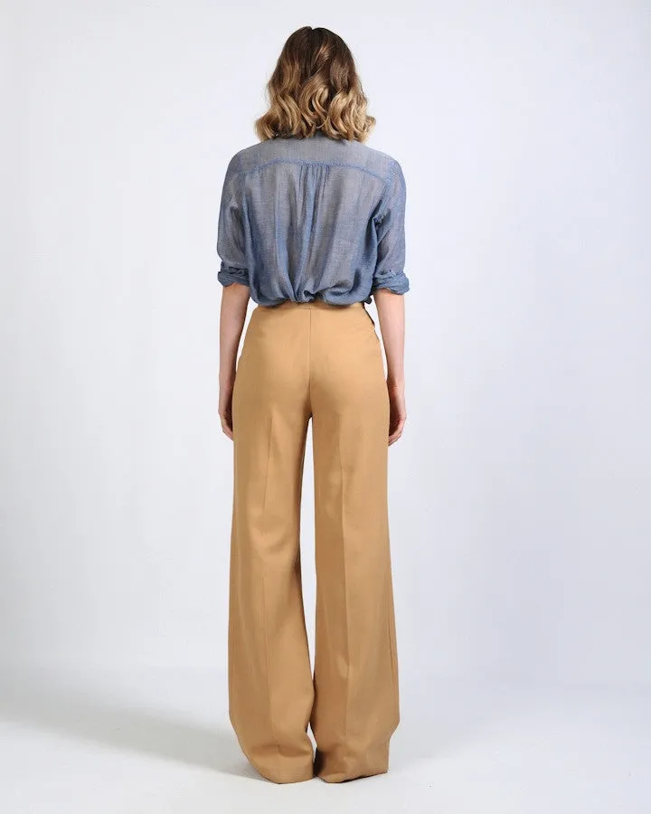 70s Camel Wide Leg Bellbottoms