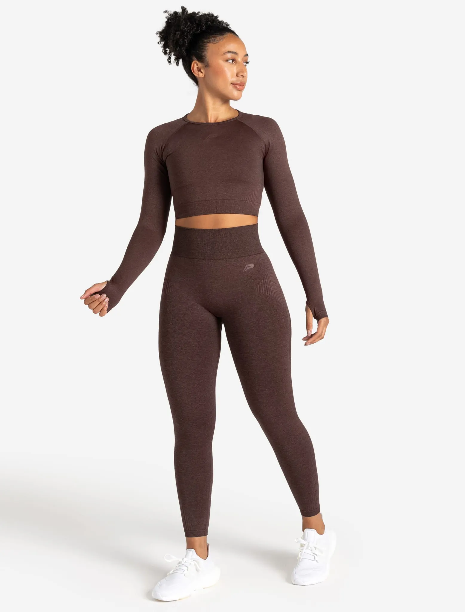 ADAPT 2.0 Seamless Crop Top - Cherry Brown