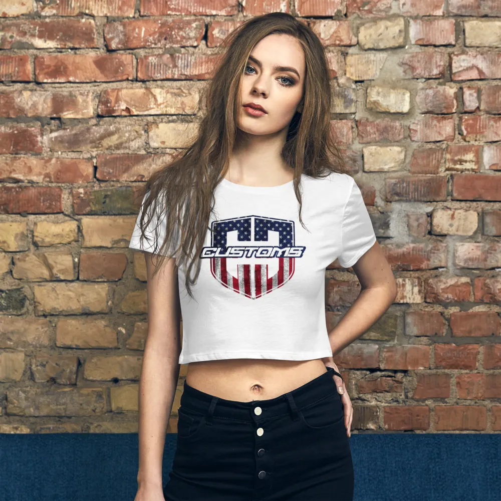 American Flag Crop Tops