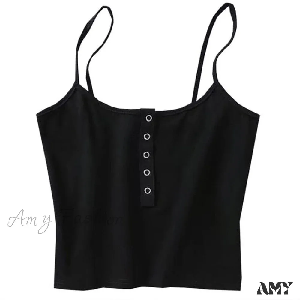 Amy Fashion - Backless Hollow Out Fitness Sleeveless Short Crop Tops