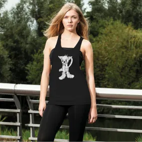 Angry Cat Women's Loose Racerback Tank Top