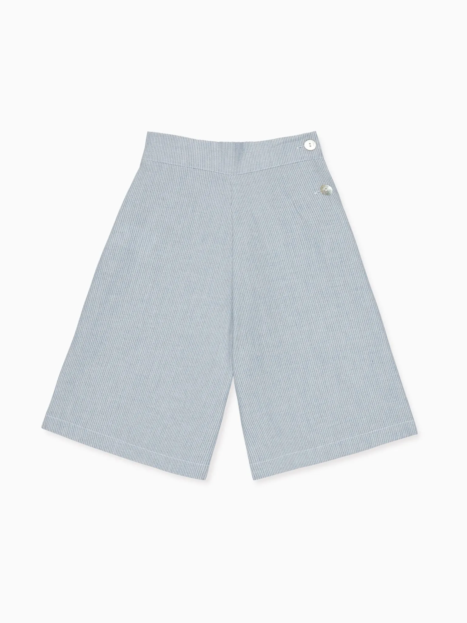 Blue Stripe Carmin Girl Linen Mix Culottes