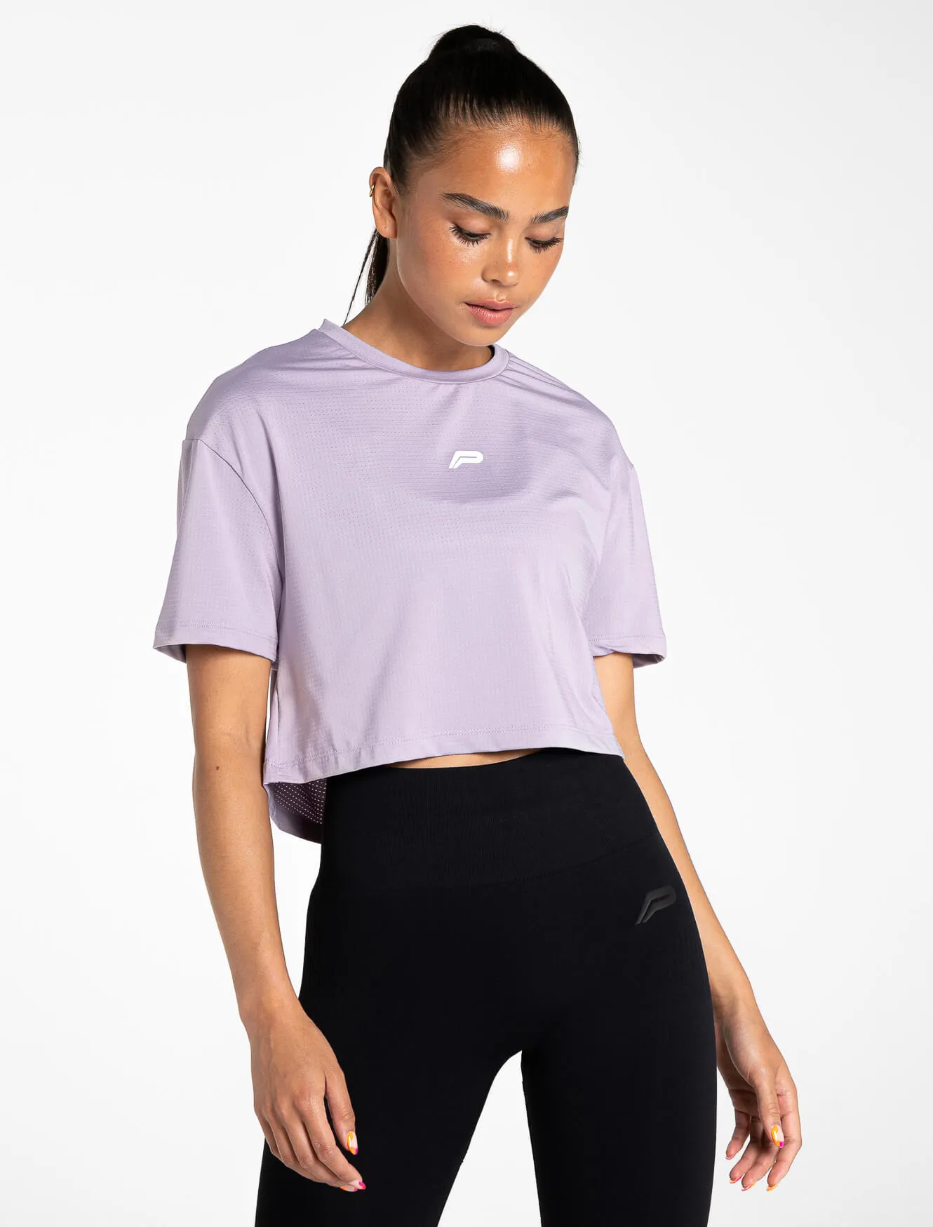 Breeze Crop T-Shirt - Lilac