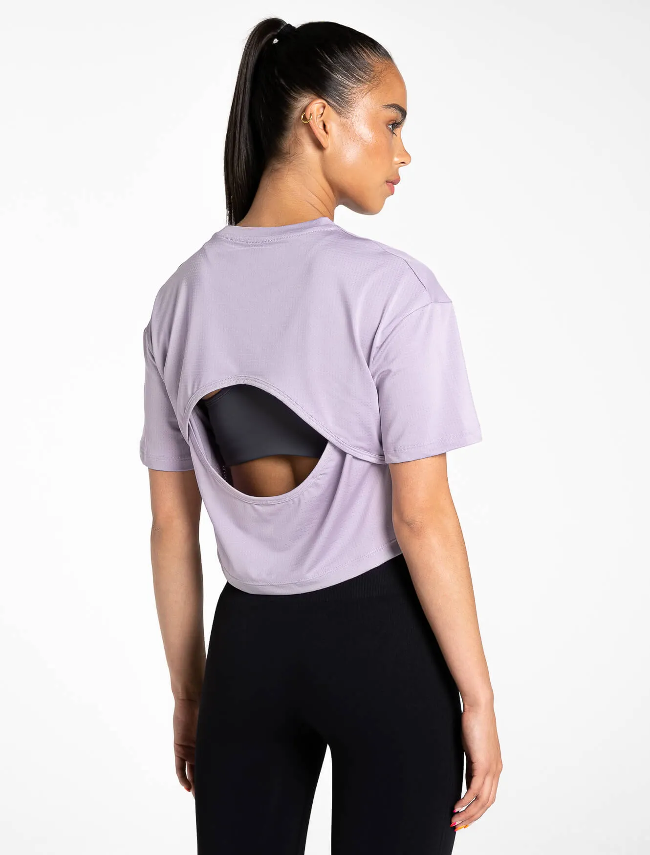 Breeze Crop T-Shirt - Lilac