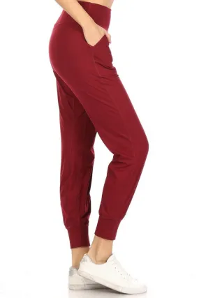 Burgundy Active Joggers