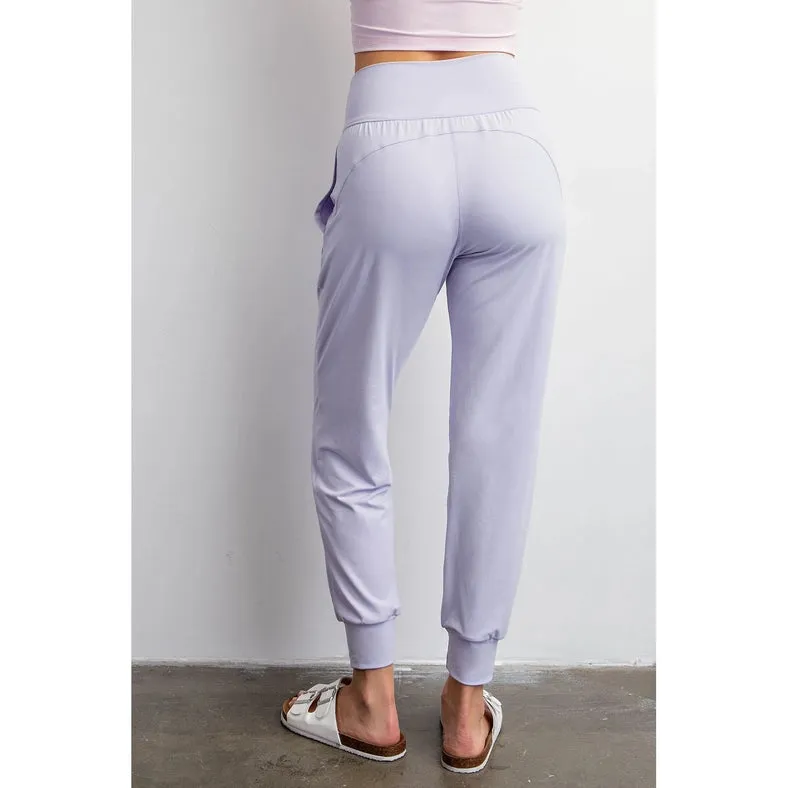 Butter Soft Joggers with Pockets Lavender Fog