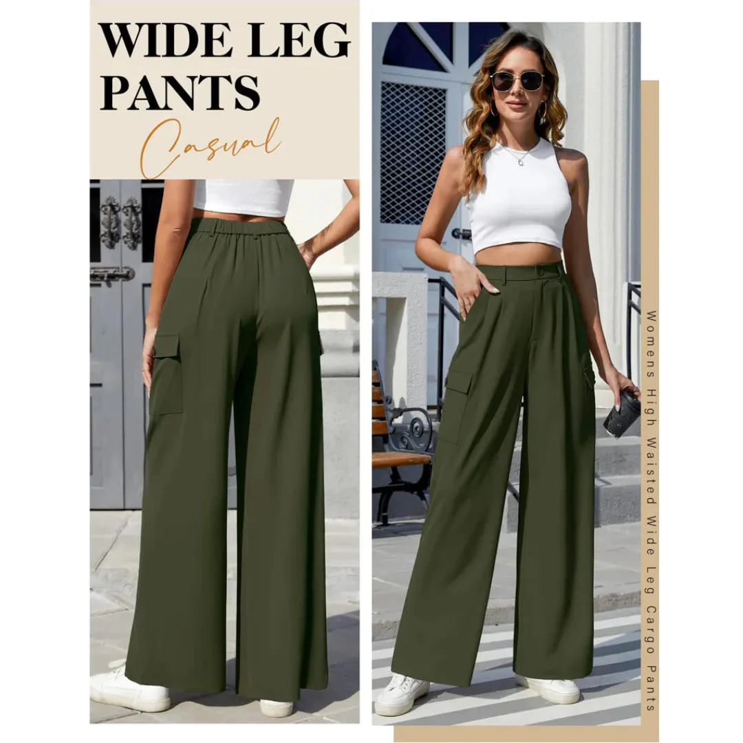 Cargo High Waisted Wide Leg Trousers