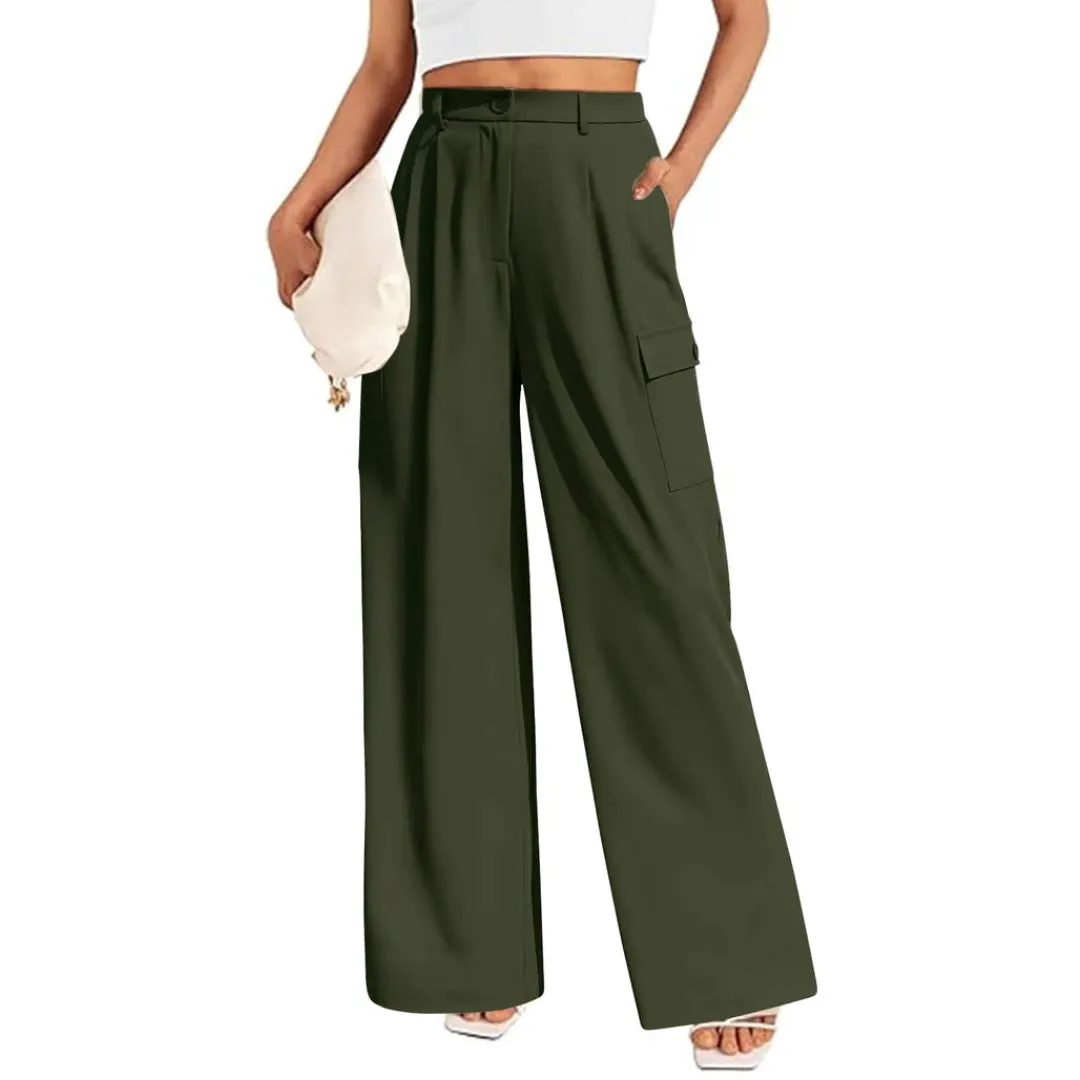 Cargo High Waisted Wide Leg Trousers