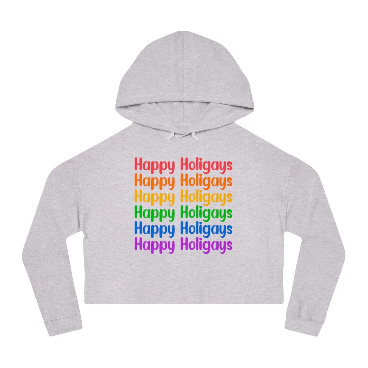 Christmas LGBTQ Women’s Cropped Hooded Sweatshirt - Holigays