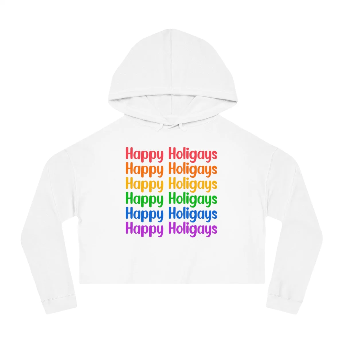 Christmas LGBTQ Women’s Cropped Hooded Sweatshirt - Holigays