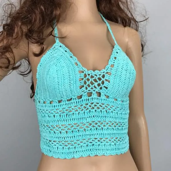 Cindy Crochet Crop Tops