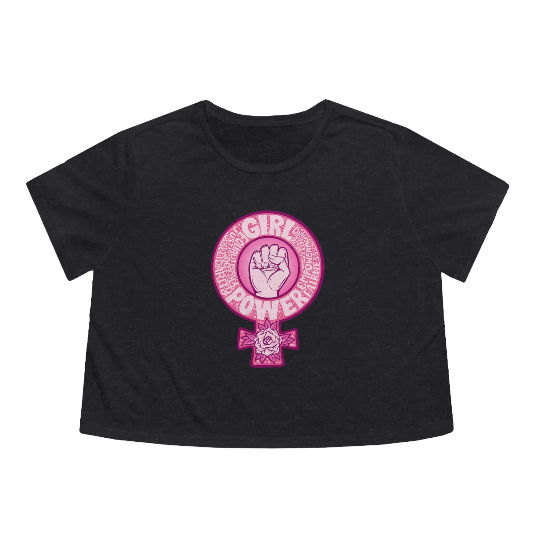 Girl Power Women's Flowy Cropped Tee