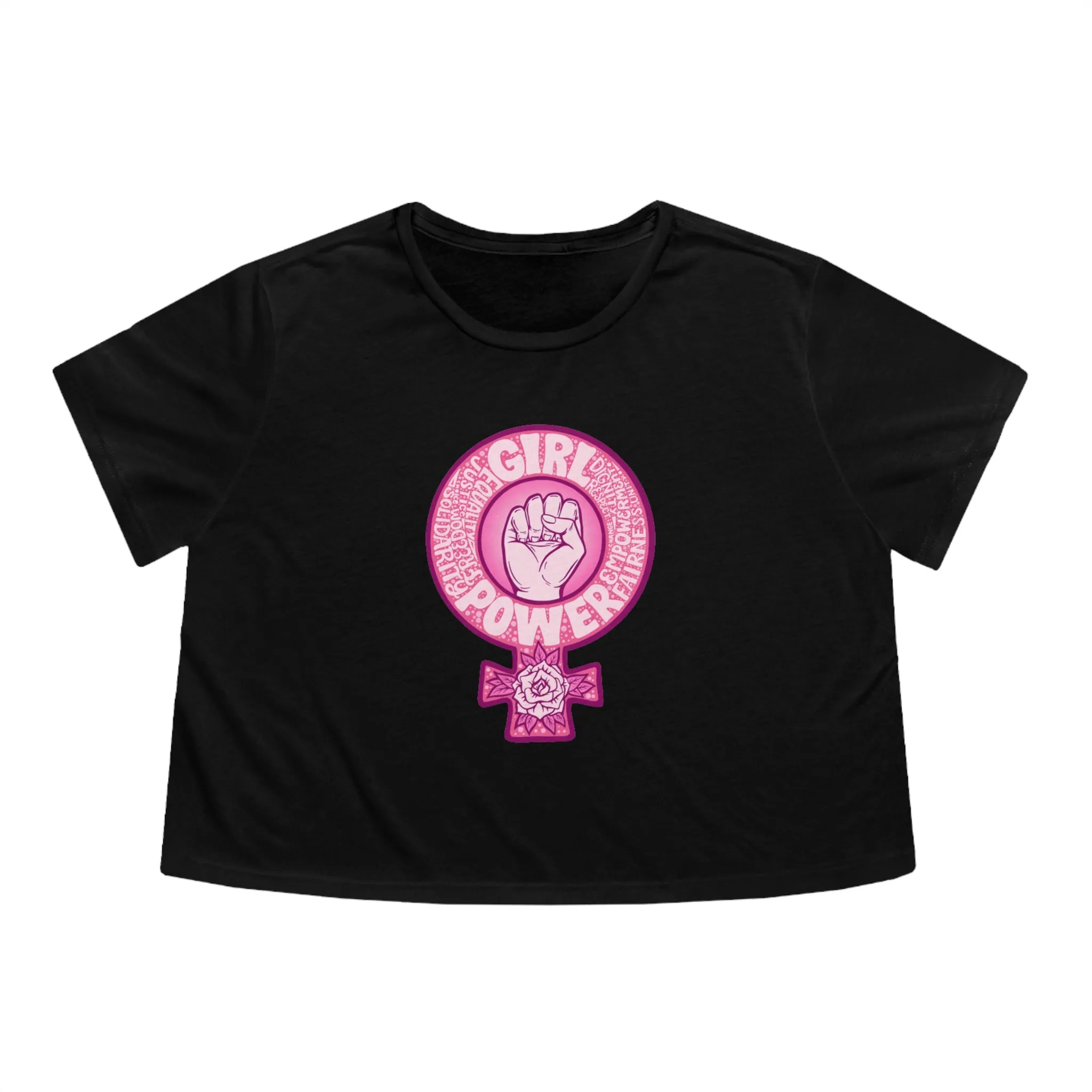 Girl Power Women's Flowy Cropped Tee