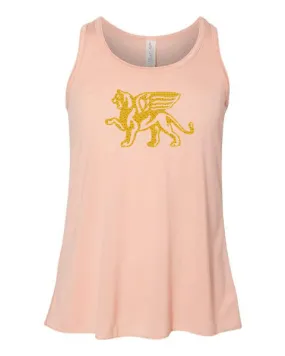 Girls Gold Lion Racerback Tank Top