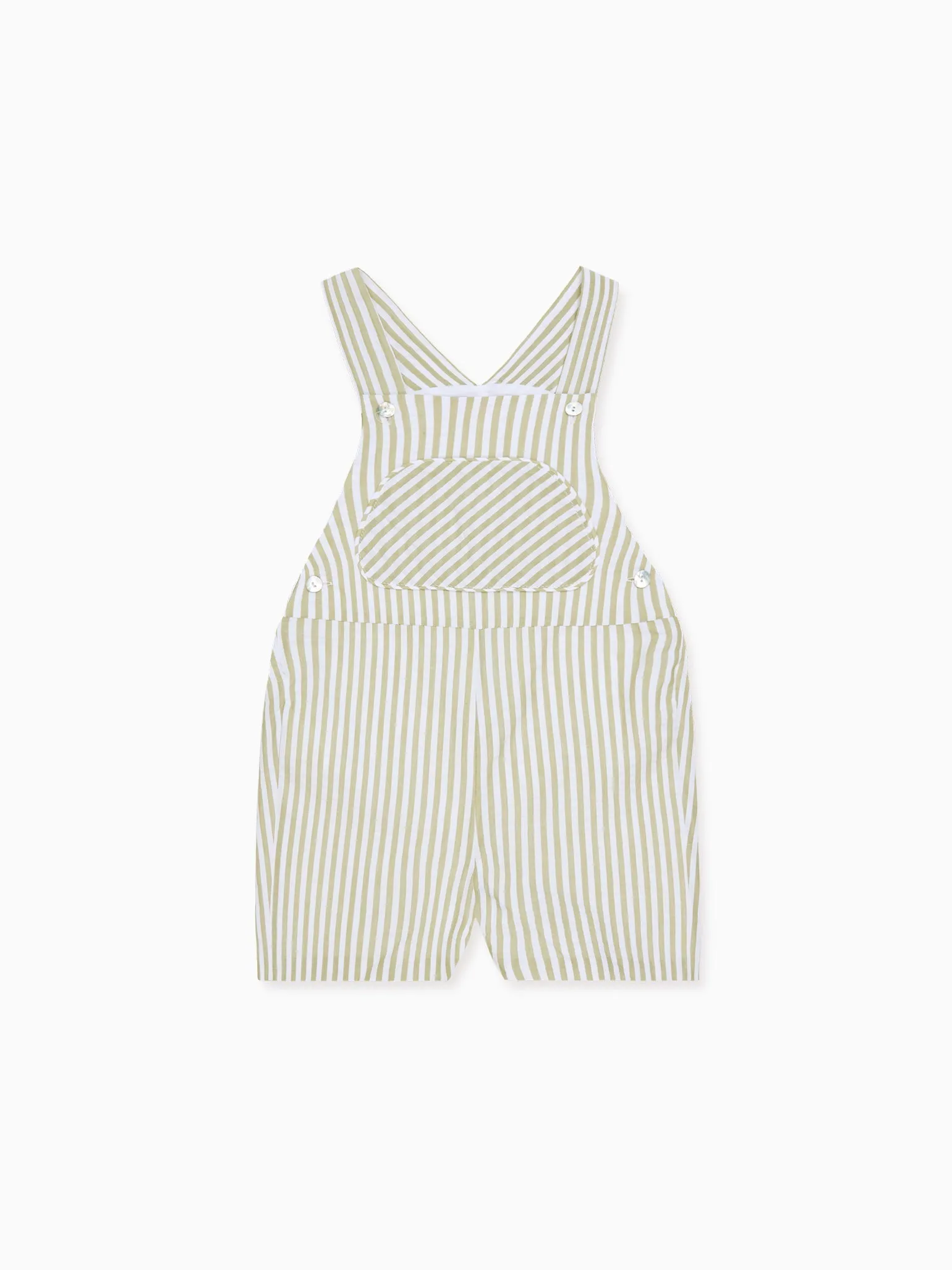 Green Stripe Ringo Baby Dungarees