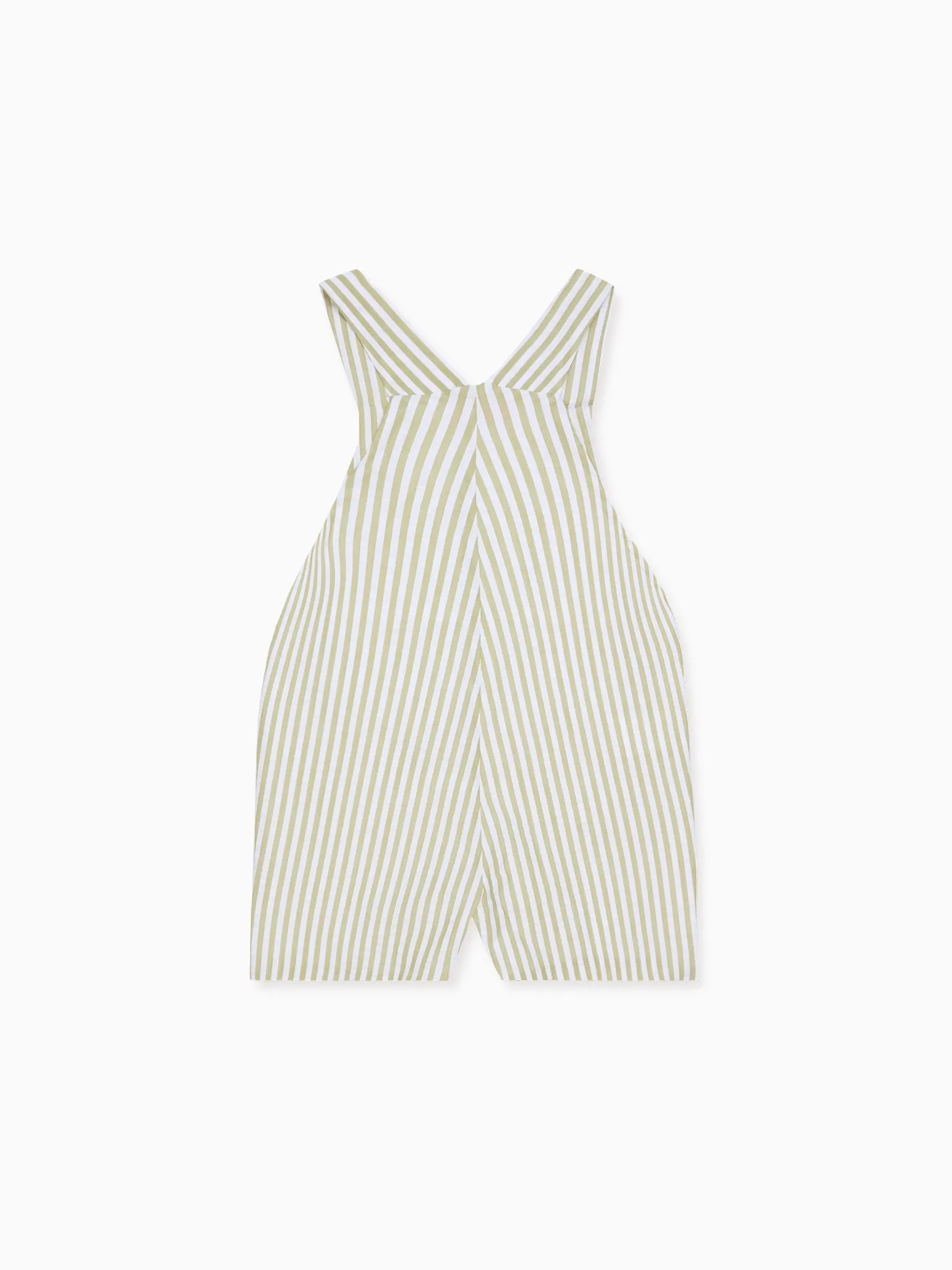 Green Stripe Ringo Baby Dungarees