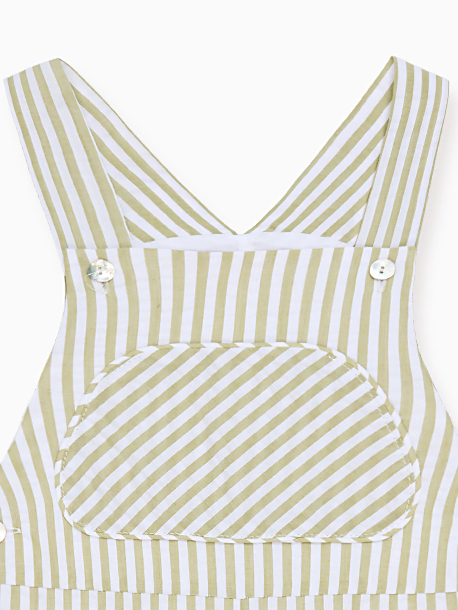 Green Stripe Ringo Baby Dungarees