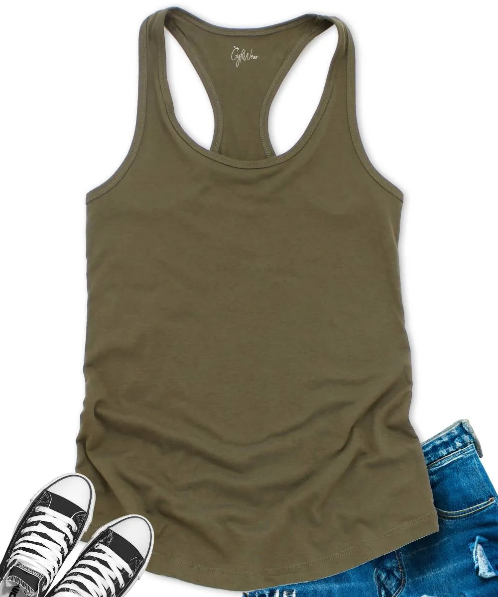 GyftWear Everyday Women's Military Green Racerback Tank Tops