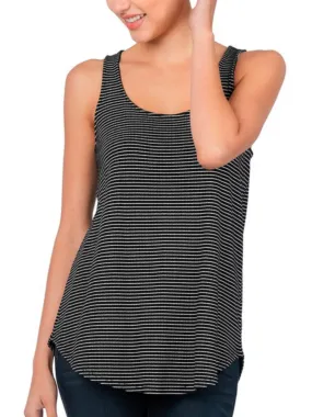 Haley Striped Tank - Black/Ivory