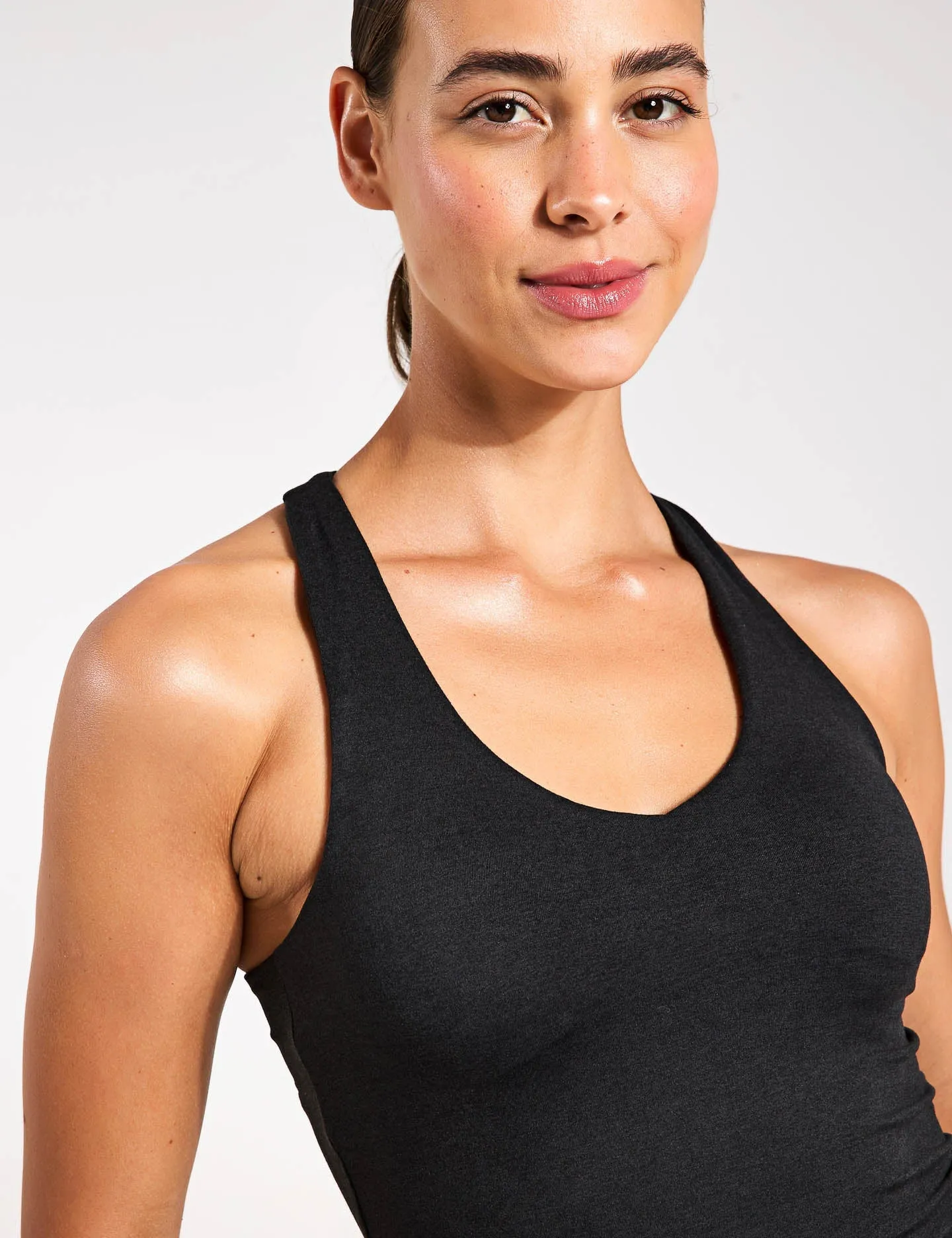 Halo Performance Crop 2.0 - Black Heather