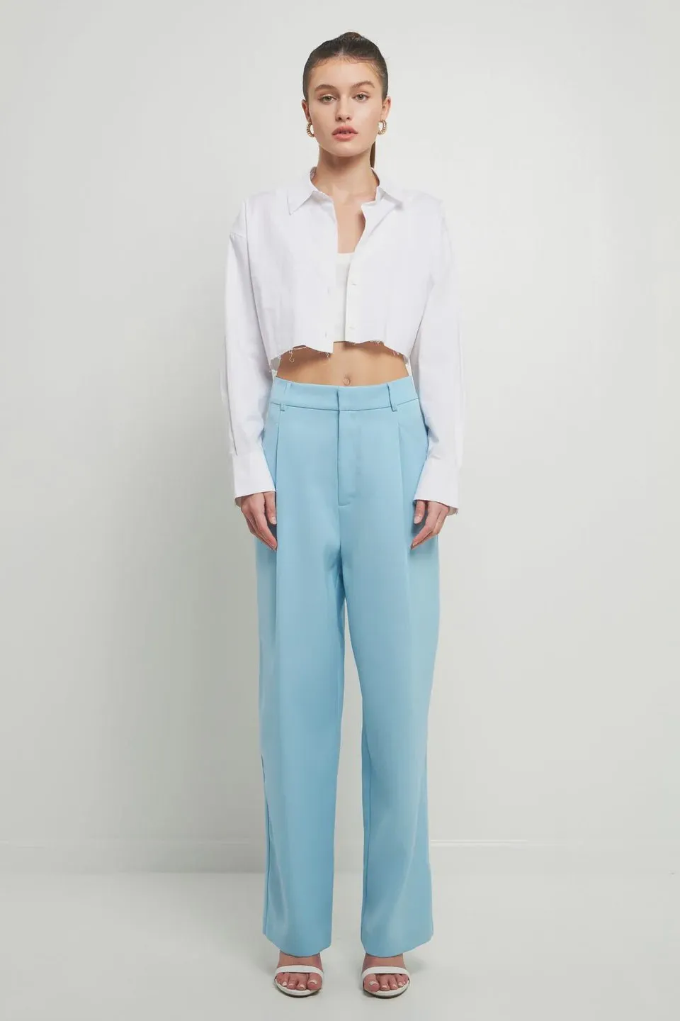 High-Waisted Suit Trousers