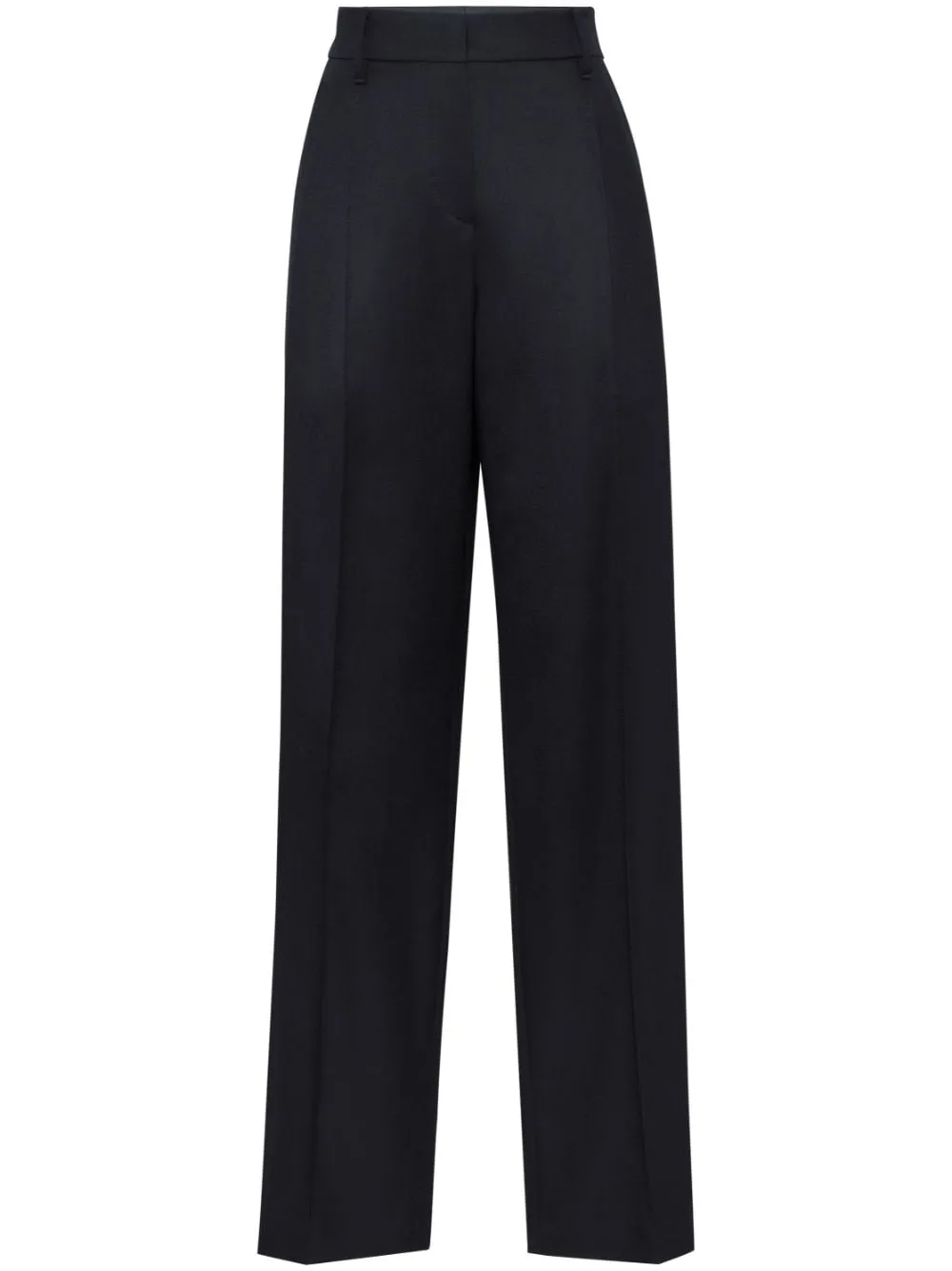 High-Waisted Wool-Cashmere Trousers