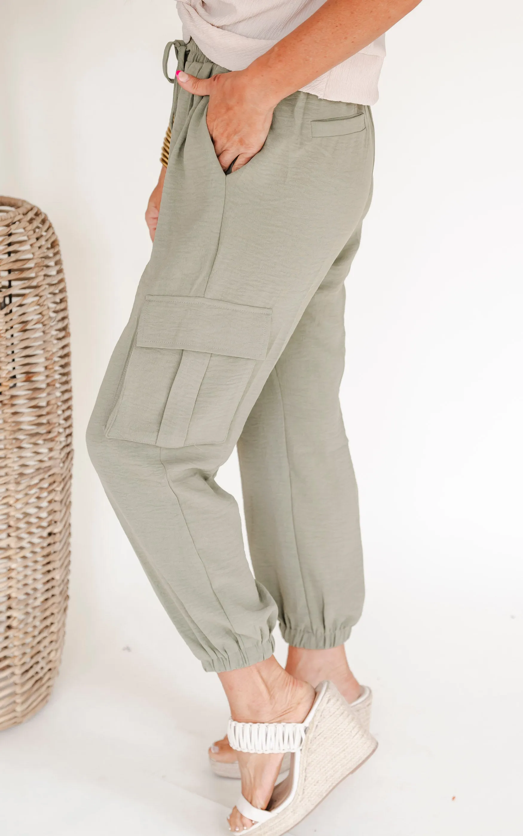 Lets Get Out There High Waisted Solid Knit Pant - Final Sale