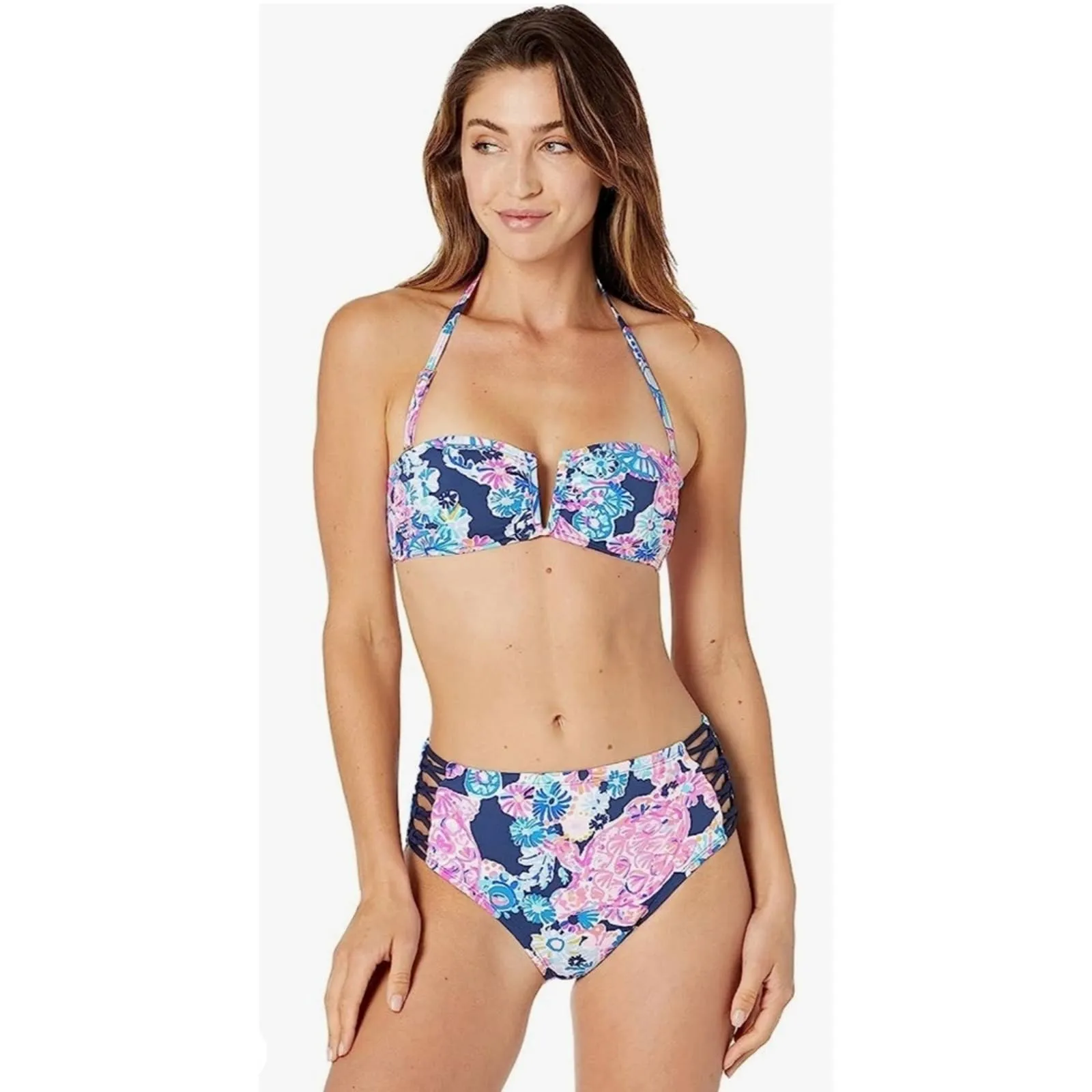 Lilly Pulitzer Rumy Bikini Swim Bottoms Navy Turtle Amazement