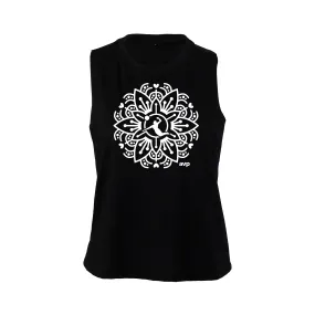 Mandala Racerback Cropped Tank