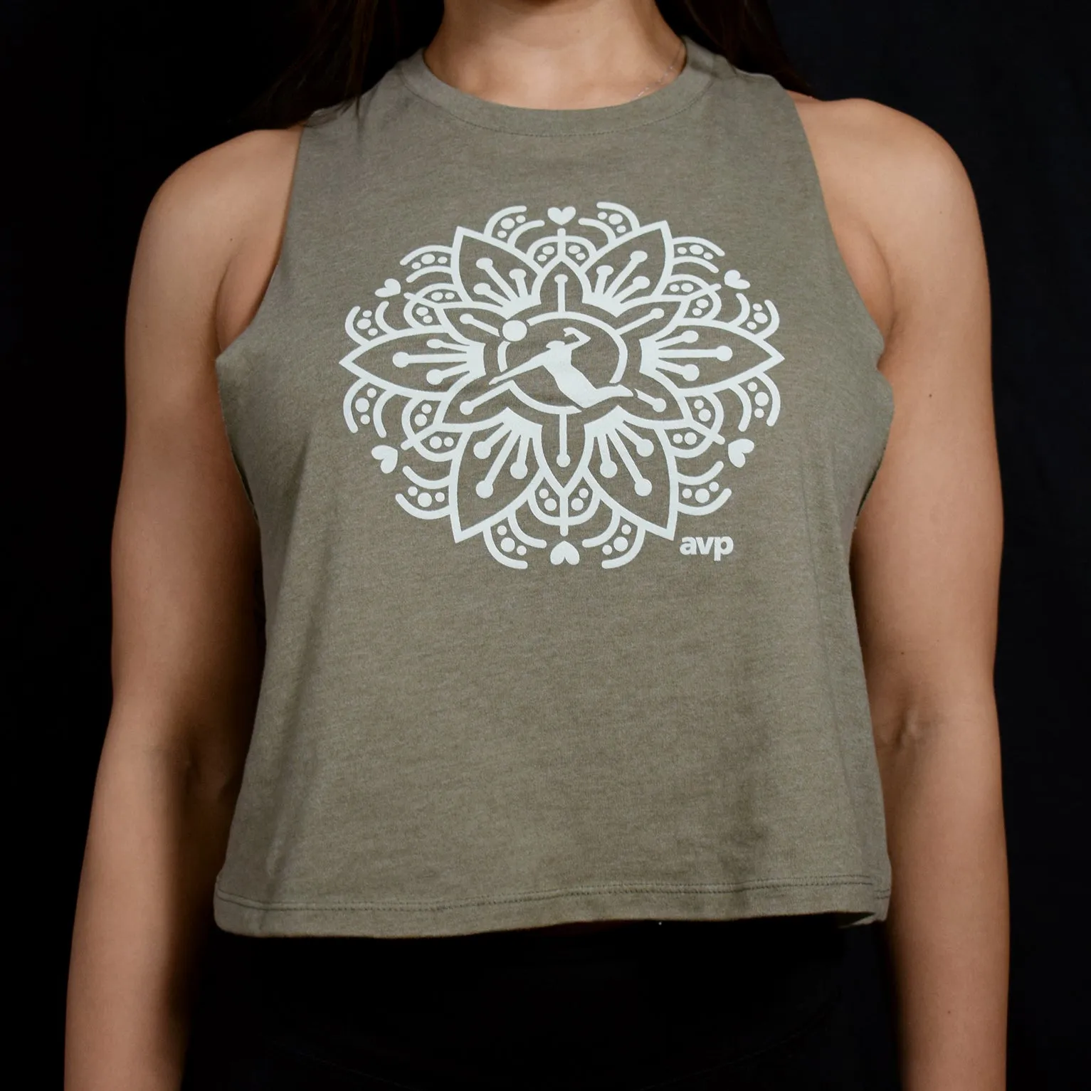 Mandala Racerback Cropped Tank