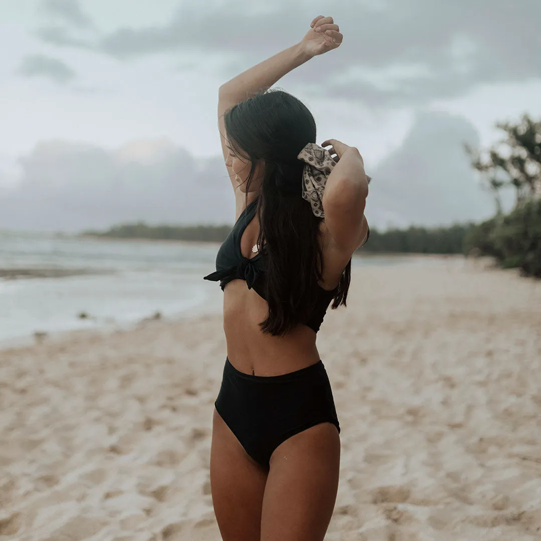 Matte Black High-Waisted Bottoms