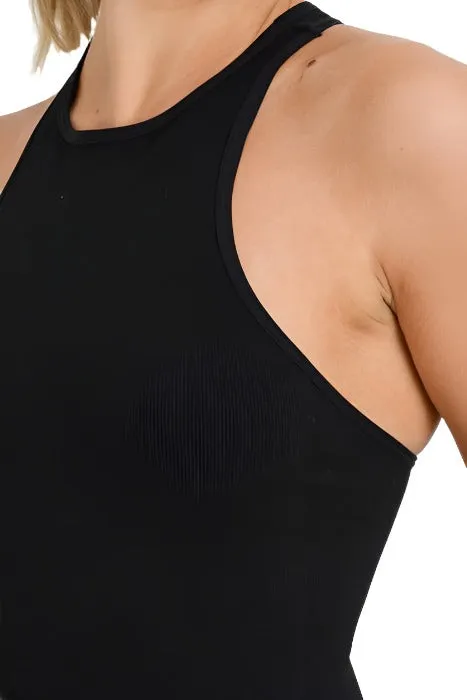 Mono B Seamless Ribbed Racerback Tank Top AT2274