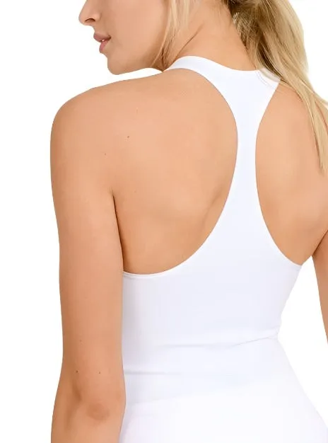 Mono B Seamless Ribbed Racerback Tank Top AT2274