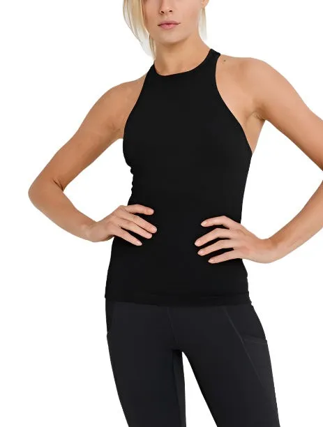 Mono B Seamless Ribbed Racerback Tank Top AT2274