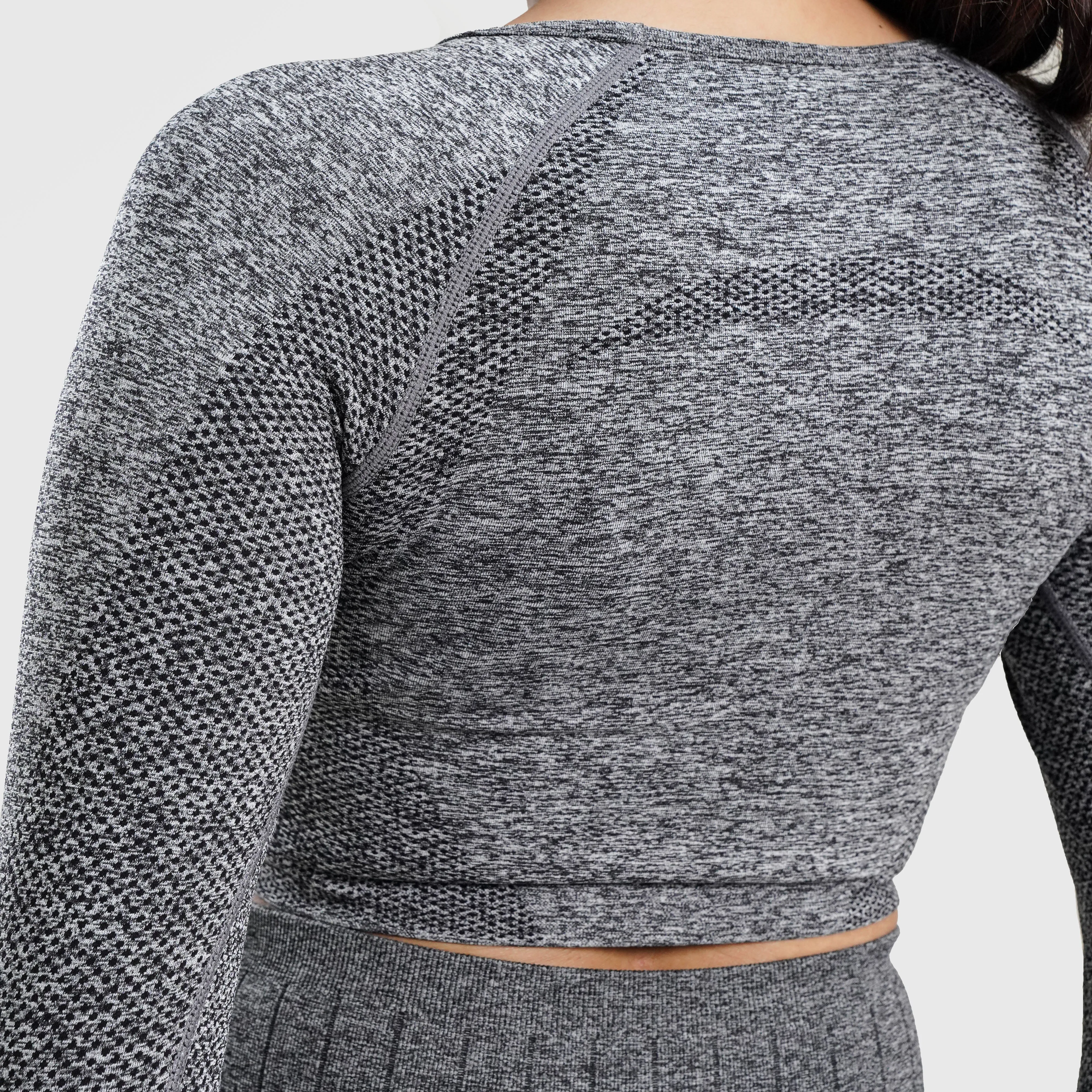 Rank Seamless Crop Top (Grey)