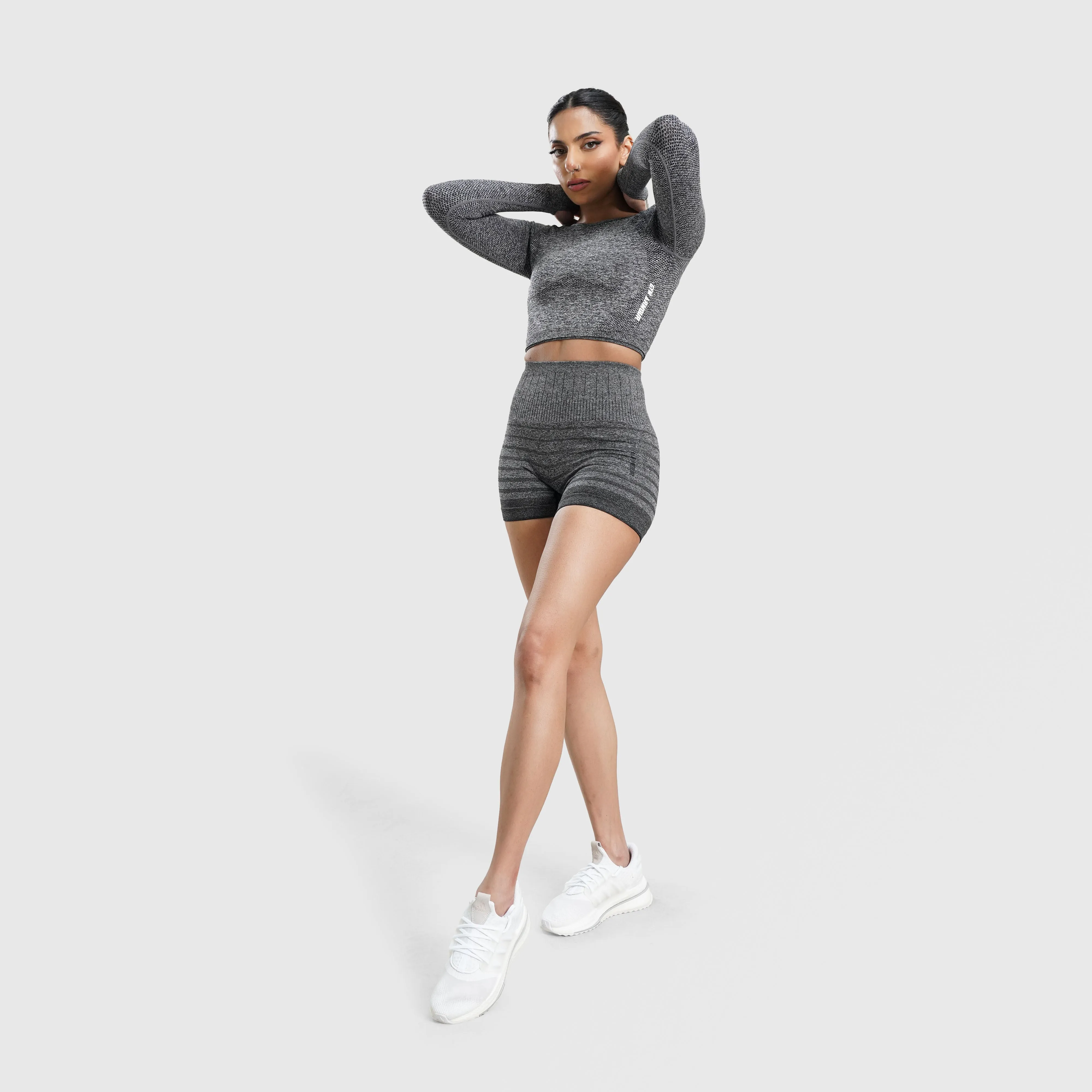 Rank Seamless Crop Top (Grey)