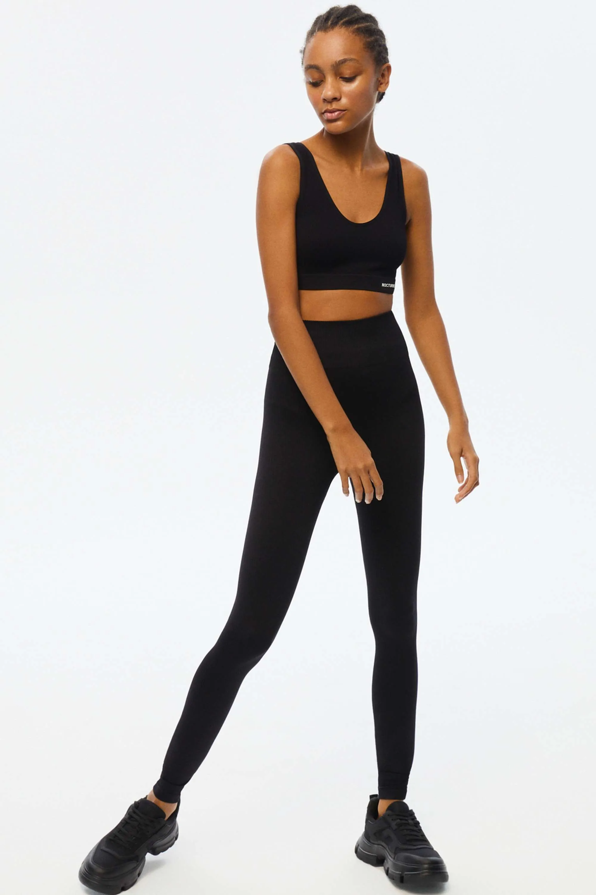 Ribbed High-Waisted Leggings (Final Sale)