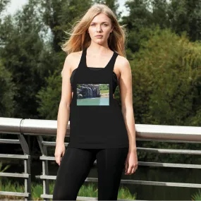 Rock Waterfall Women's Loose Racerback Tank Top