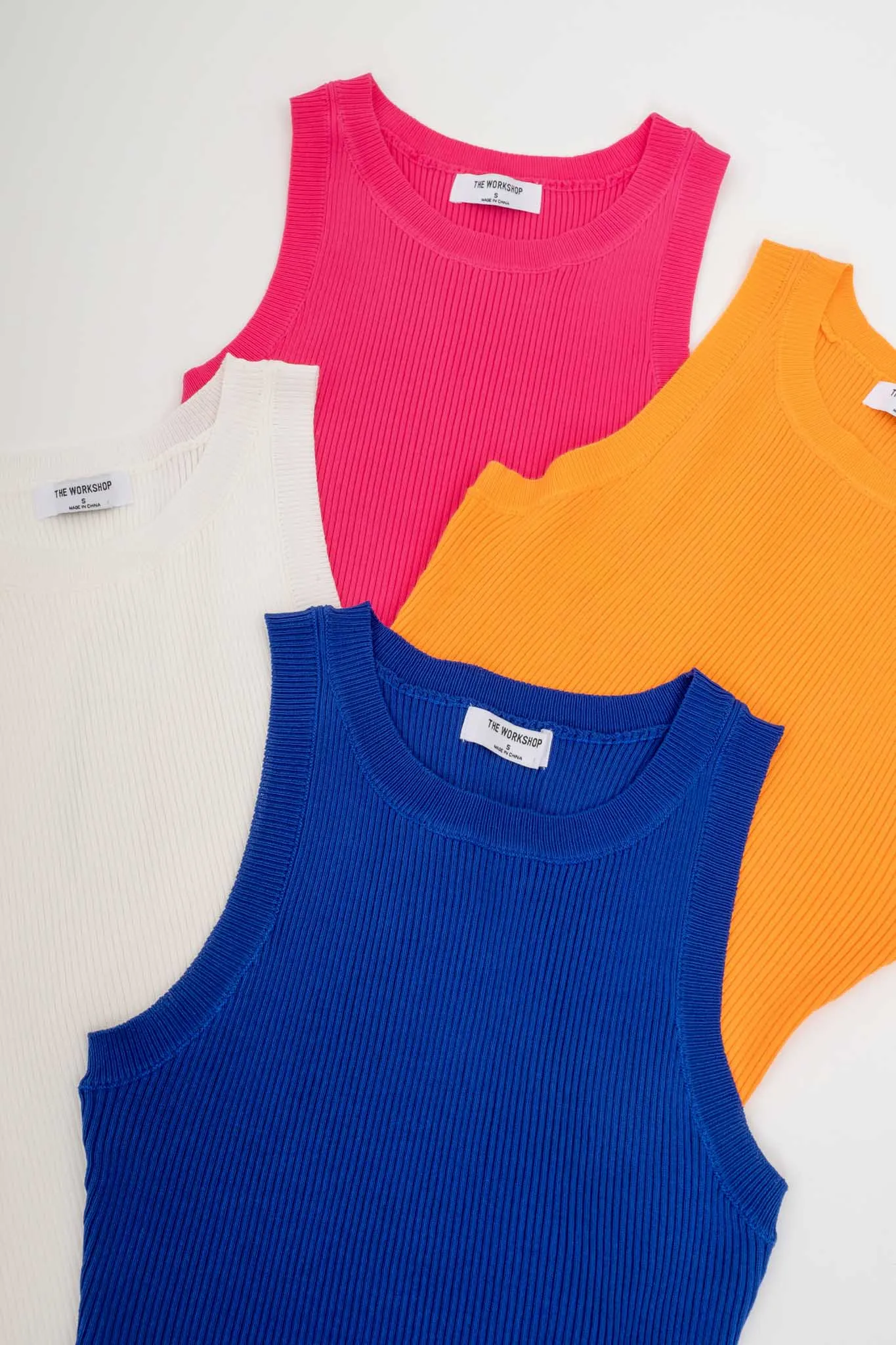 ROUND NECK SWEATER KNIT TANK TOP