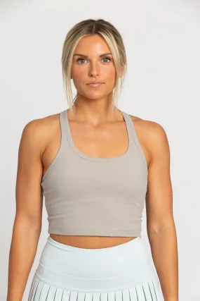 Sandstone Racerback Crop Tank