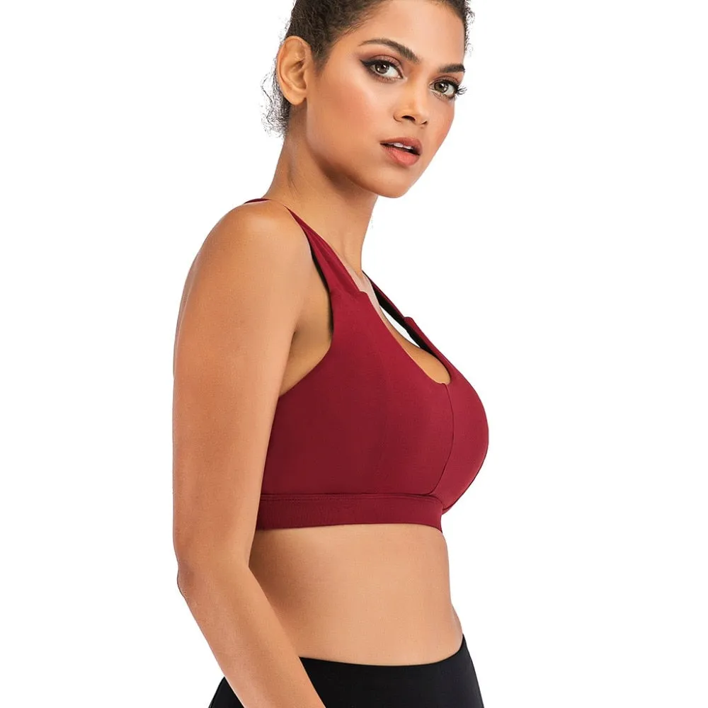 Scoopy Dip Flashy Back Sports Top