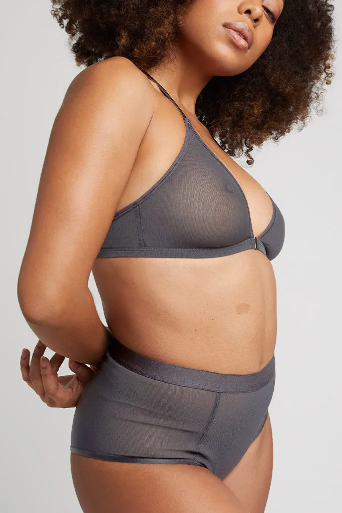 Sieve Racerback Bra in Graphite