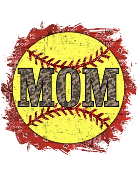 SOFTBALL MOM RED TRIM RED TRIM DRI FIT RACERBACK TANK