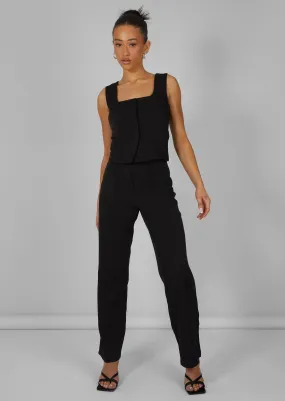 Tailored Extreme High Waisted Slim Leg Trousers Black