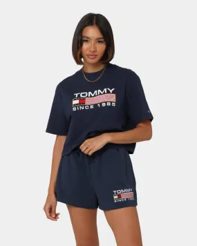 Tommy Jeans Women's TJW Oversized Cropped Modern Athletic T-Shirt Twilight Navy