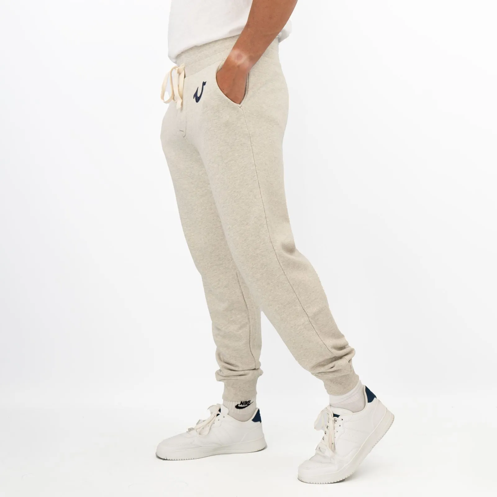 True Religion Mens Joggers Classic Logo Beige