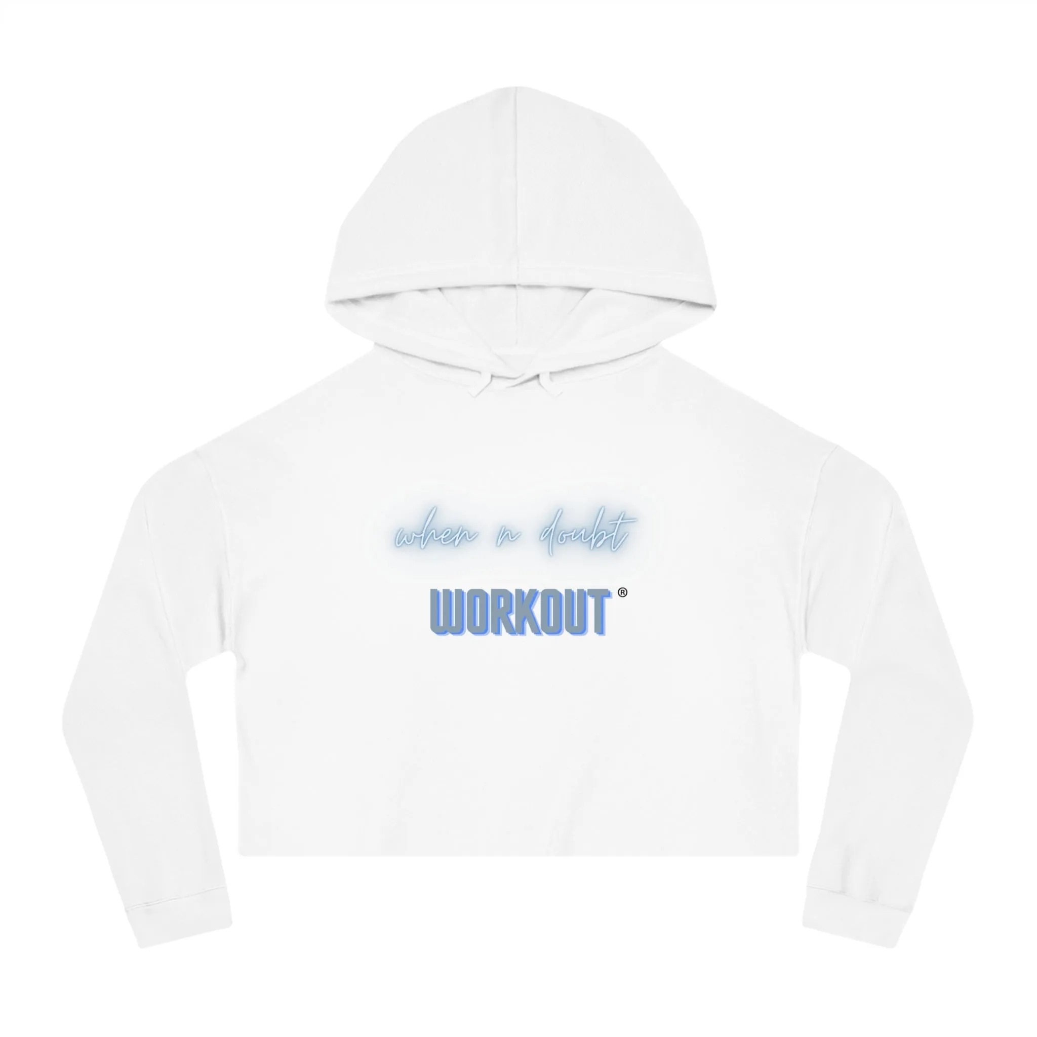 When In Doubt white Crop hoodie - Women