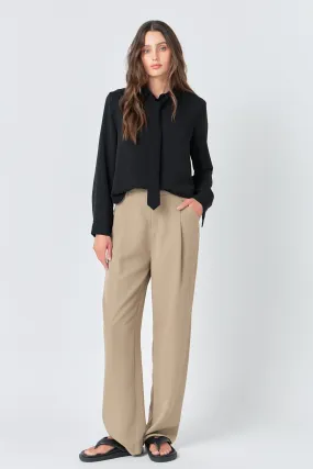 Wide Leg High Waisted Trouser