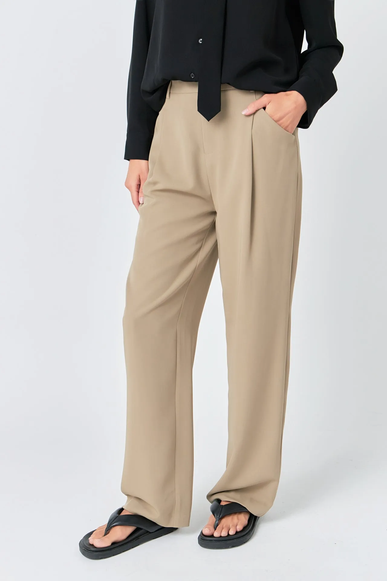 Wide Leg High Waisted Trouser