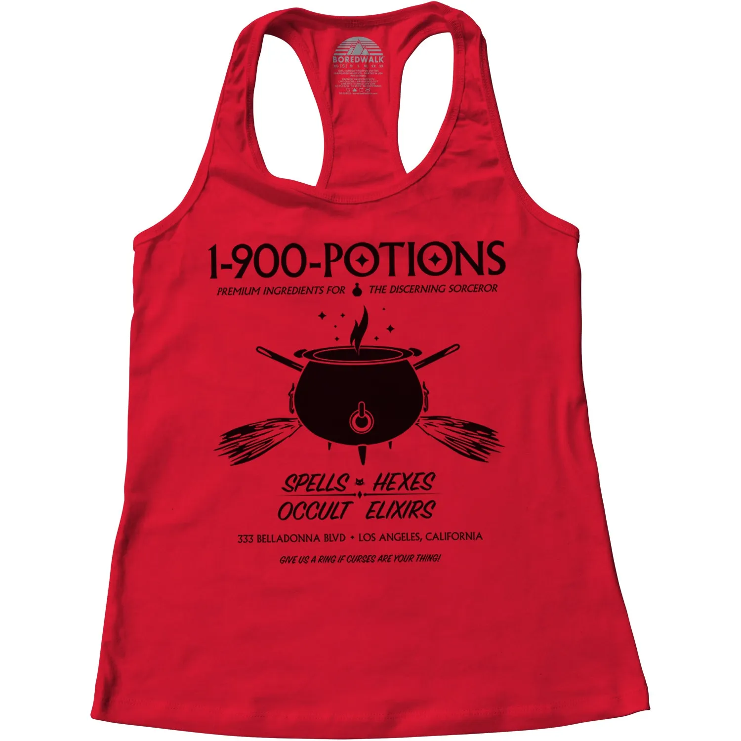 Women's 1 900 Potions Witch Racerback Tank Top